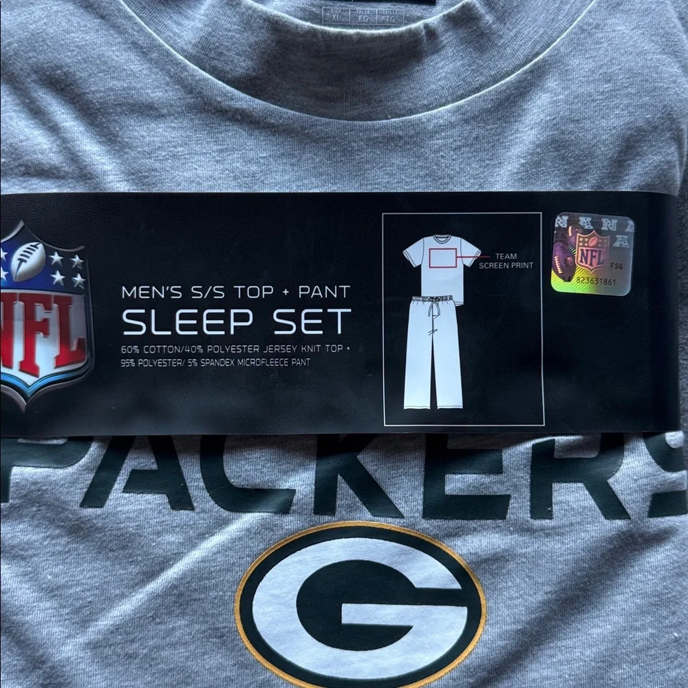 Men’s NFL Green Bay Sleep Set Pajamas - Picture 3 of 4